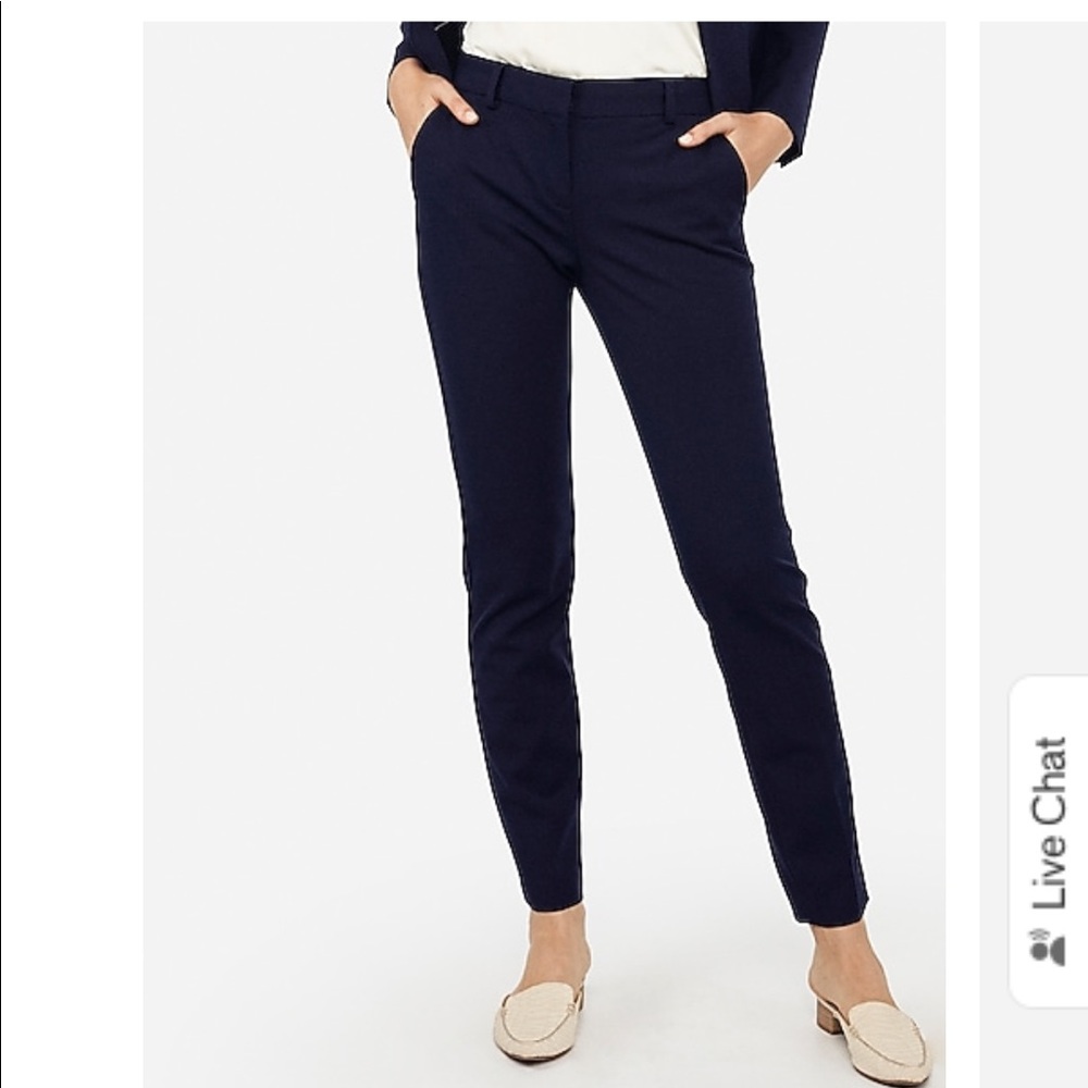 Express Navy Columnist Ankle Work Pants